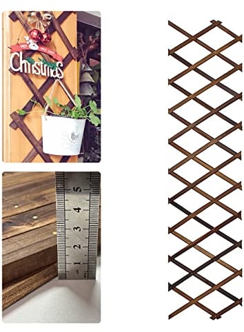 Fioriera da parete in legno a traliccio Recinzione da giardino, extra spessa espandibile per piante rampicante telaio pensile traliccio supporto