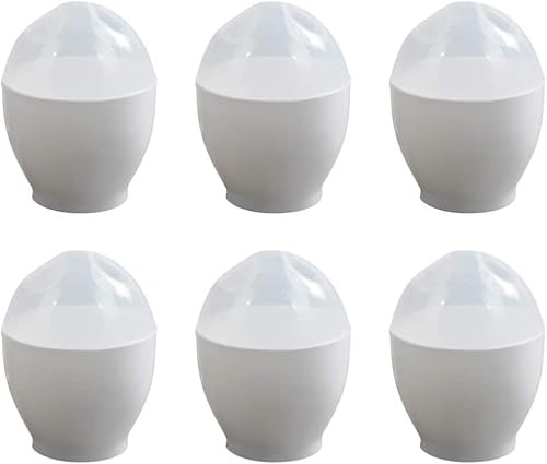 Norhogo Lot de 6 coquetiers pochés en plastique pour micro-ondes - Pour le petit déjeuner - Accessoires de cuisine