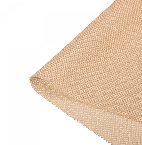 sourcing map Speaker Grill Cloth 20 x 55 Inch Stereo Mesh Fabric Protective Dustproof Cloth for Home Speaker Repair Khaki