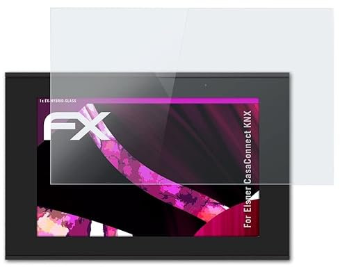 atFoliX Glasfolie kompatibel mit Elsner CasaConnect KNX Panzerfolie, 9H Hybrid-Glass FX Schutzpanzer Folie