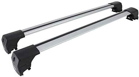 OMAC Dachträger Grundtäger kompatibel mit Mercedes C Klasse S205 Kombi 2015-2021 Aluminium 75kg Silber 2tlg Geschlossene Reling für Fahrradträger, Dachboxen, Skiträger Abschließbar