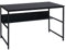 Schreibtisch HWC-K80, Bürotisch Computertisch Arbeitstisch Ablage, Metall MDF 120x60cm - Marmor-Optik schwarz