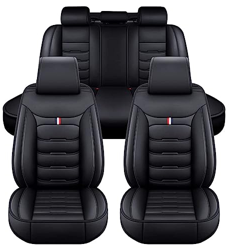 ASHFIT Auto Sitzbezüge Set, Für Hyundai Kona 2000-2023 Vorn und Hinten 5 Sitze, Kompletter Satz Universal-Ledersitzbezüge,A