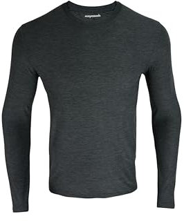 easy casuals Quick-Dry Athletic Long Sleeve T-Shirt: Moisture-Wicking, Stretchable - Lightweight & Durable Performance Wear (UK, Alpha, XL, Regular, Regular, Black Space dye)