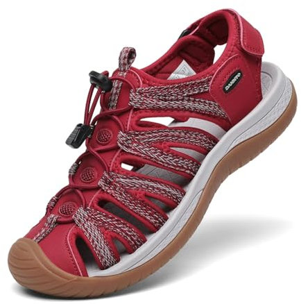 Dannto Sandales Femme Sandales de Randonnée Sandales de Sport d'été Plage pour la Marche(rose,38)