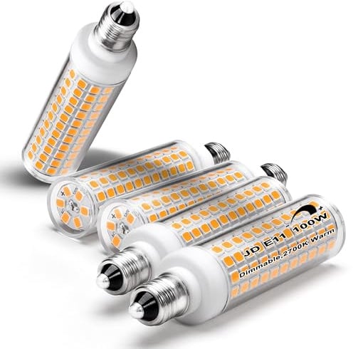 ALIDE E11 Led Bulbs,JDE11 120V 100W Bulbs Equiva Dimmable,Warm White 2700k