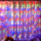 Ollny LED Lichtervorhang 2x2m, 200 LEDs Lichtervorhang innen USB, Lichterkette innen fenster mit 10 Haken, für innen und außen Deko Weihnachten Schlafzimmer Party Wand Balkon (bunt)