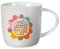 Grafik-Werkstatt Kaffeetasse mit Spruch 300 ml Porzellan Tasse anti stress tasse, Weiß