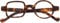 Ashilun One Square One Round Irregular Reading Glasses Retro Readers with Spring Hinge (+150,Yellow leopard)