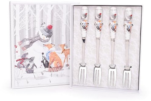 Christmas Concepts® Snowman & Friends Deluxe Ceramic Tableware Range (Cake Forks)