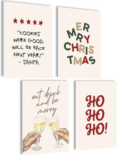 Winter Bilder Set Poster Set Weihnachten Deko Set Weihnachtsbilder Wand Weihnachtsposter Weihnachts Bilder Winterbilder Wandbild Weihnachten Bilder Set Weihnachten Poster Aesthetic Bilder (Eat Drink)