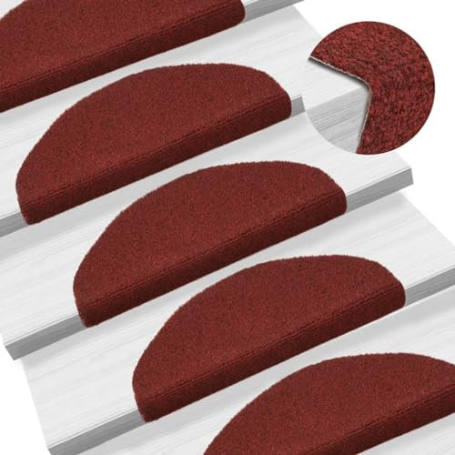 Lauuoeriau Haushaltsbedarf, Stufenmatten Selbstklebend Stufenmatten 10 Stück Rot 65x21x4cm Nadelstanzer