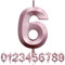 Nummer 6 Geburtstagskerze, 6. Geburtstag Kerze, 3D Design Roségold Glitter Nummer Kerzen, Cake Topper Dekorationen, Kuchen Kerze für Geburtstagsparty, Hochzeitstag, Baby-Dusche, Party-Dekoration