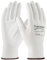 SUPREMETTF SUPREMELY TOUGH 24 Pairs White Men's Safety Work Gloves, Coated Gardening Gloves, Nylon Safety, Dipping Gloves, Warehouse Gloves, PU Coated Gloves, Builders (Medium-8)