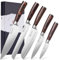 KEEMAKE Kitchen Knife Set 5-Piece - Chef Knife Set with High Carbon Stainless Steel Knives for Kitchen, Japanese Knife Set Ergonomic Handle for Precision Cutting