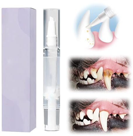 Mundpflegegel für Haustiere, 2025 Neuestes Pet Toothbrush Pen Zahnbürsten-Reinigungsstift, Hunde Fingerzahnbürste Zahnbürstenstift für Hunde und Katzen (1)
