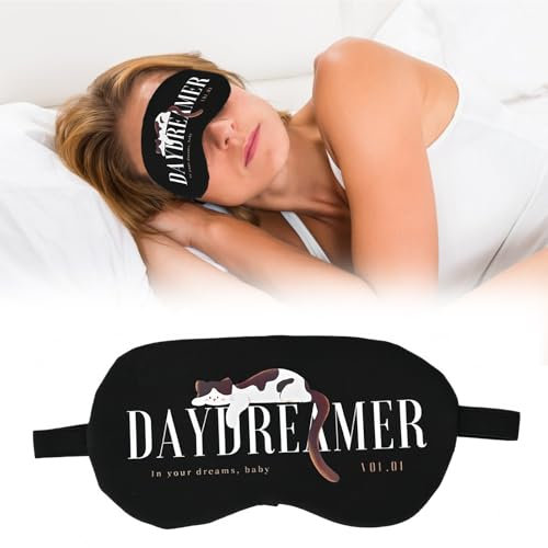 ZWWOGE Schlafmaske bequem und super weich, Augenmaske, Schlafmaske Flugzeug,ultimative Schlafhilfe, Schlafmaske seitenschläfer, Augenbinde, Schwarz, 2 Motiv, Schlafhaube Seide, eye mask for sleeping