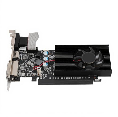 VBESTLIFE GT705 1 GB Graphics Card, DDR3 64 -Bit GPU, PCIE 2.0 16x Gaming -Grafikkarte Support DirectX 12, Desktop -Computergrafikkarte mit Kühllüfter