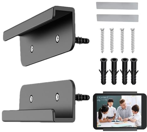 Tablet-Wandhalterung – Klebehalterung AB mit Schrauben und Bändern, tragbares Computerregal, sichere Montage für Smartphones, elektronische Leser, digitale Bilderrahmen | Zuhause