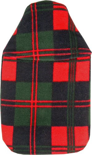 Vagabond 2L Red Green Check Hot Water Bottle and Cover