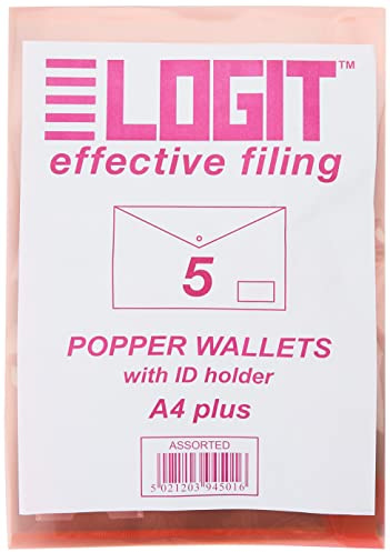 Hainenko 8811asst/1 Value Popper Wallet - Assorted Colours (Pack of 5)