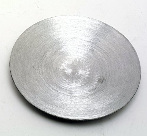 Kerzenteller, Dekoteller aus Alu gewölbt in Silber Ø 12,5 cm