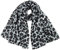 Caspar SC501 weicher warmer Damen XL Schal mit Leo Animal Print, Farbe:grau, Größe:Einheitsgröße