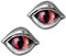 Alchemy Gothic Demon Eyes Ohrringe (Pewter)