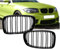 Kühlergrill Doppelsteg 1er E81 E82 E87 E88 kompatibel für BMW Schwarz Glanz Grill Frontgrill Paar Satz Set