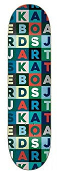 Jarts Scrabble Skateboard, 8,25 x 31,7 Zoll, für Erwachsene, Unisex, Mehrfarbig (Mehrfarbig), 20,3 cm