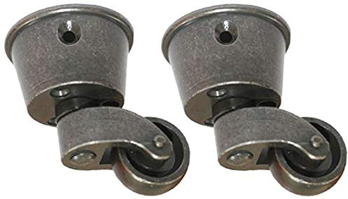 Möbelrollen im antiken Stil, poliert, massives Messing, hohe Belastbarkeit, Universal-Möbel für Möbel, Anzüge, Betten, Sessel, Braun, 2 Stück