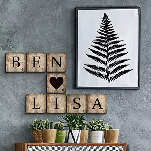 K&L Wall Art Holzbuchstaben Birke Buchstabe N 15cm Scrabble Deko Buchstaben aus Holz Wandbilder zum Aufstellen
