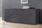Dmora - Buffet Sven, Buffet de cuisine avec 4 portes et 3 tiroirs, Buffet de salon, 100% Made in Italy, 220x43h86 cm, Ardoise