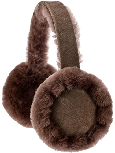 Snugrugs Ohrenschützer aus Schaffell für Damen, mit Geschenkbox, Nerz