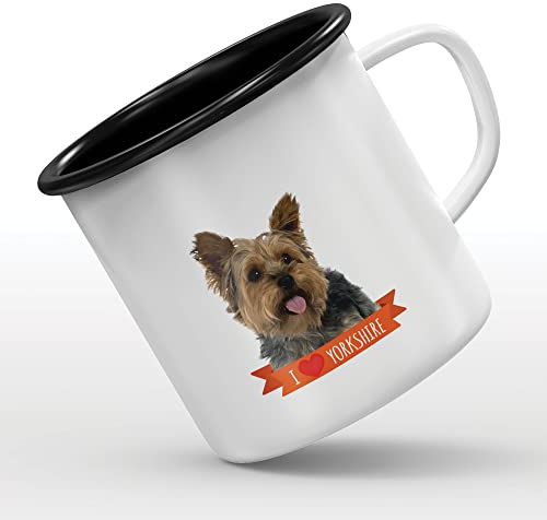Mygoodprice MUG tasse émaillée au motif I love yorkshire