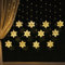 BLOOMWIN Christmas Window Lights 3 x 0.75M Snowflake Curtain Fairy Lights USB Powered with Remote 8 Flashing Modes 204LEDs Xmas Party Wedding Home Bedroom Wall Garden Ornament Decoration
