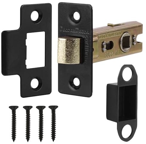 Decoranddecor 2.5 Inch Tubular Mortice Latch for Internal Doors, Fire Rated (1 Pack, 44-64mm, Matt Black)