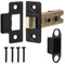 Decoranddecor 2.5 Inch Tubular Mortice Latch for Internal Doors, Fire Rated (1 Pack, 44-64mm, Matt Black)