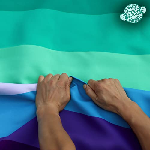Anley reißfeste Technologie, doppelseitig, 3-lagig, MLM-Vincian-Pride-Flagge, Segeltuchkopf und knitterfest – die stärksten, langlebigsten Männer, die Männer lieben, schwule LGBT-Flaggen 3x5 Ft