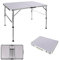Qimu Klappbarer Campingtisch mit 2 verstellbaren Höhen (37/67 cm), Aluminium-Klapptisch, tragbarer Camping-Picknick-Tisch für Camping, Party, Gartenarbeit, Esszimmerbock, Terrasse, 90 cm, Weiß