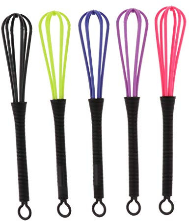 5 pièces réutilisable en Plastique Salon Couleur des Cheveux Colorant crème Fouet mélangeur agitateur Couleurs aléatoires Performance fiable