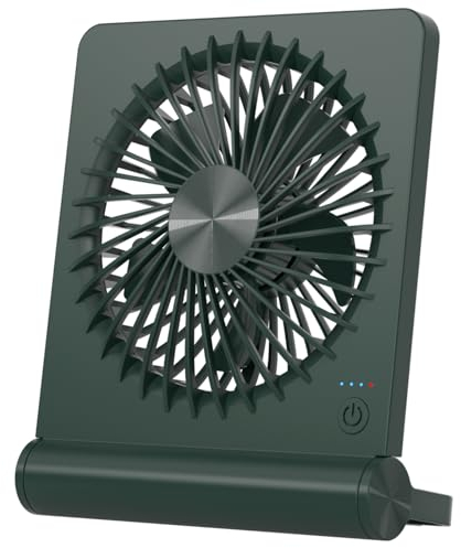 Small Desk Fan,Rechargeable USB Fan Battery Operated,Ultra Quiet, Strong Wind, 3 Speeds Travel Fans