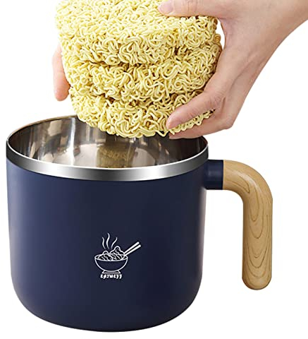 Ramen Bowl,Spill Proof Stainless Steel Insulated Food Container with Lids | Stainless Steel Liner Noodle Bowls Dishwasher Safe for College Dorm Room