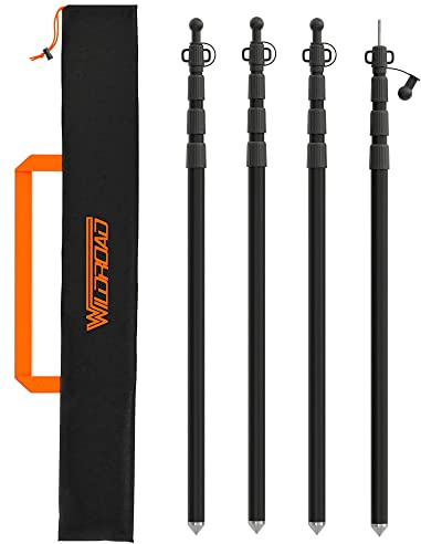 WILDROAD Telescoping Tarp Poles Tent Poles Canopy Poles 8.3 ft, 4 Pack