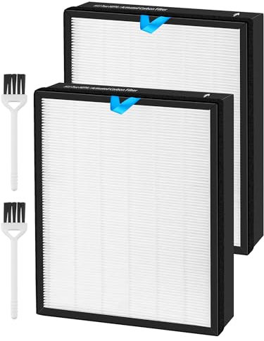Vital 100s HEPA Replacement Filter Compatible with LEVOIT Vital 100S Air Pur-ifier 3-in-1 True HEPA High-Efficiency Activated Carbon Replace Part #Vital 100S-RF 2 Pack