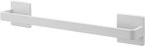 Yamazaki 3061 Pince à épiler pour plaque de plâtre et vis à bois incluses, porte-serviette, W36, blanc, env. 14,2 x 2,4 x 6,1 cm (l x P x H) (36 x 5 x 6 cm), porte-serviettes, comprend des épingles de