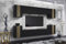 Furnitech Hängend Wohnwand Modern | Wohnzimmer Schrankwand Mit Regale und TV Schrank | Möbel (LO1-23B-M2-LZ)