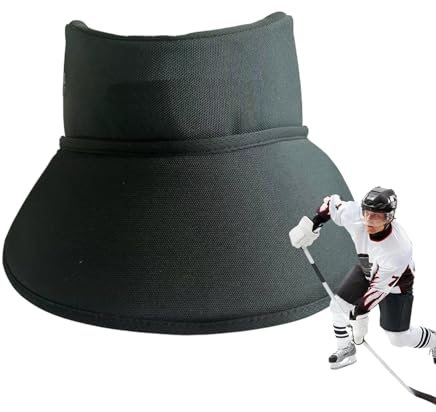 Teksome Hockey-Nackenschutz | Wasserdichter, atmungsaktiver, weicher Hockey-Nackenschutzkragen mit Latz | Hockey-Halsschutz für Eishockey, Hockeysport-Halsschutz