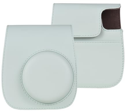 Andoer Funda Cámara Funda para Cámara Instantánea Bolsa para Cámara Hebilla Magnética de Piel Pu con Correa Compatible con Fujifilm Instax Mini 12/11/9/8