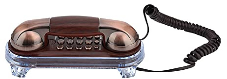 haustelefon Retro,Antikes Retro-Wandtelefon,Schnurgebundenes Telefon,Festnetz,Modisches Telefon,Rotes Kupfer,Telefone und Zubehör (Lila Bronze)